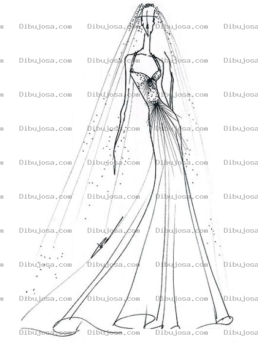 Dibujo para colorear Dibujo De Novia Flaca Para Pintar Y Colorear