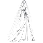 Dibujo para colorear Dibujo De Novia Flaca Para Pintar Y Colorear