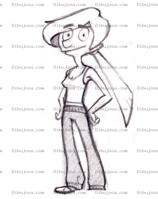 Dibujo para colorear Dibujo De Chica Rubia De Pelo Largo Para Pintar Y Colorear