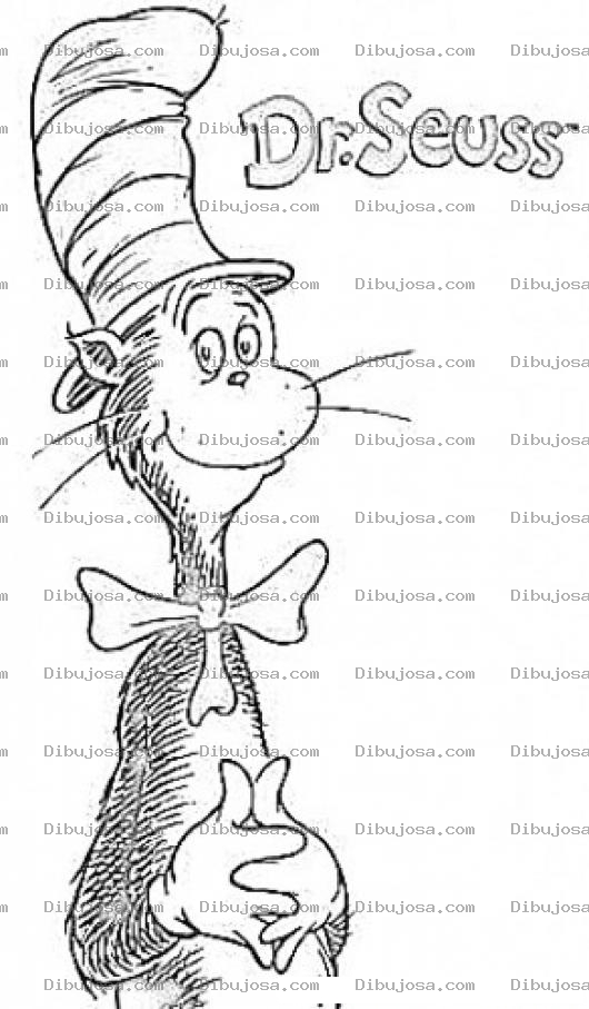 Dibujo para colorear Dr. Seuss Para Pintar Y Colorear Al Doctor Seus