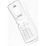 Dibujo para colorear Colorear Celular Flip Lg Wireless Fm Con Radio Inalambrico