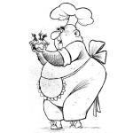 Dibujo para colorear Dibujo De Cocinero Maricon Para Pintar Y Colorear