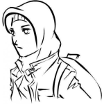 Dibujo para colorear Dibujo De Mujer Con Capucha Para Pintar Y Colorear