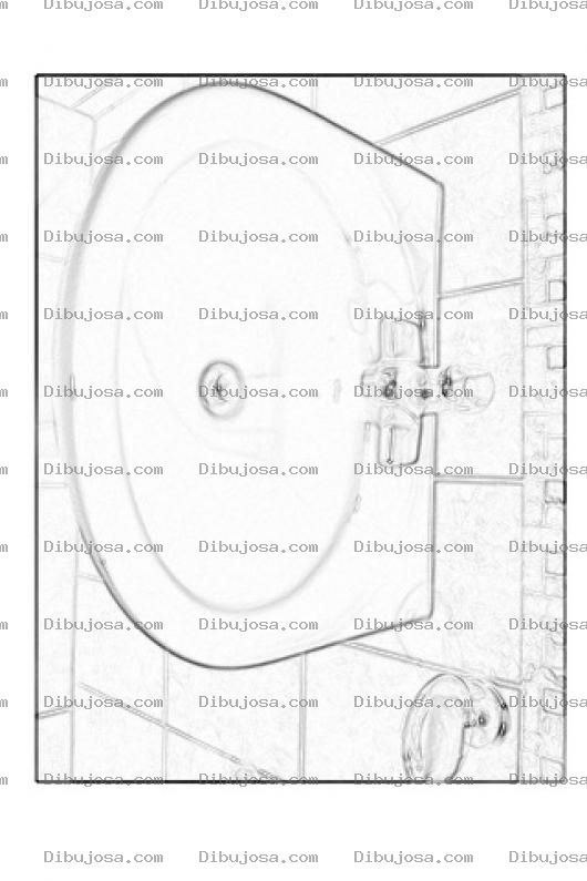 Dibujo para colorear Colorear Lavamanos Para Pintar