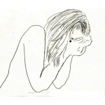Dibujo para colorear Dibujo De Mujer Llorando Para Pintar Y Colorear