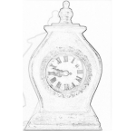 Dibujo para colorear Dibujo De Un Reloj De Madera Para Pintar Y Colorear