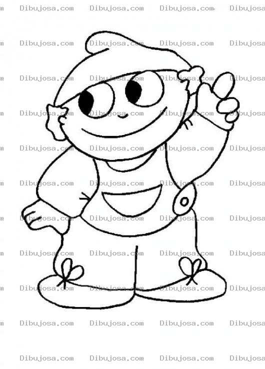 Dibujo para colorear Duendecito Feliz Para Pintar Y Colorear