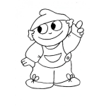 Dibujo para colorear Duendecito Feliz Para Pintar Y Colorear