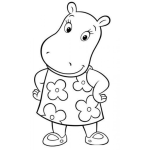 Dibujo para colorear Dibujo De Yunicua Para Pintar Y Colorear A La Hipopotamita De Los Backyardigans