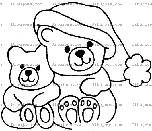 Dibujo para colorear Ositos De Navidad Para Pintar Y Colorear