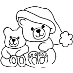 Dibujo para colorear Ositos De Navidad Para Pintar Y Colorear