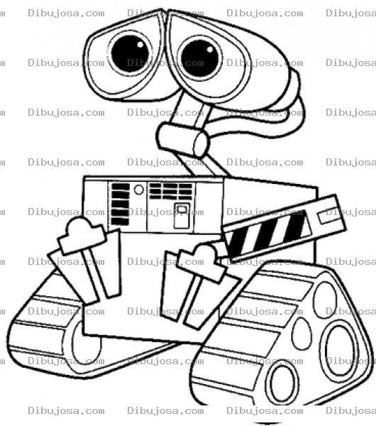 Dibujo para colorear WallE Para Pintar Y Colorear Robot Wali