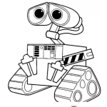 Dibujo para colorear WallE Para Pintar Y Colorear Robot Wali