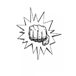 Dibujo para colorear Dibujo De Punetazo Para Pintar Y Colorear Punetaso