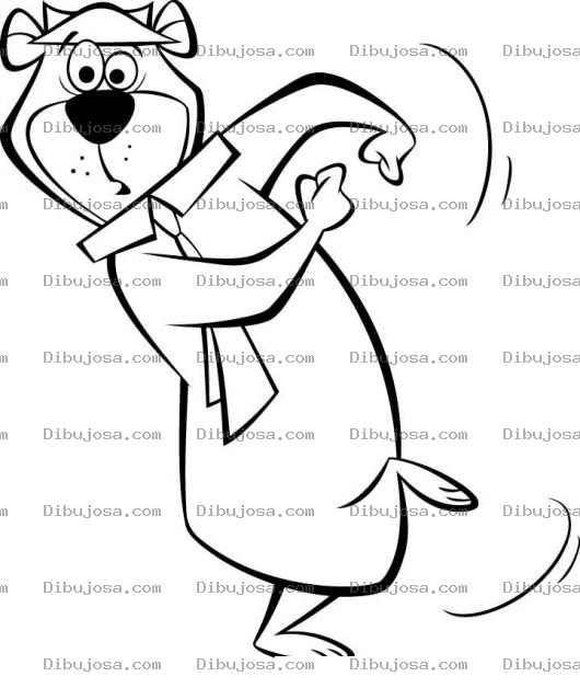 Dibujo para colorear Dibujo Del Oso Yogi Para Pintar Y Colorear Al Osito Yogui