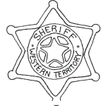 Dibujo para colorear Estrella De Sheriff Para Pintar Y Colorear Estrella De 6 Picos