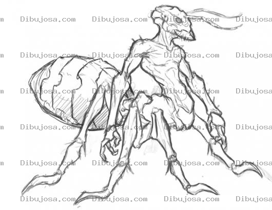 Dibujo para colorear Hormiga Centauro Para Pintar Y Colorear