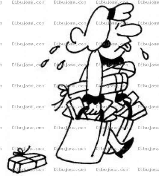 Dibujo para colorear Mujer De Compras Para Pintar Y Colorear