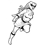 Dibujo para colorear Super Pulpa Dibujo De La Chica Con Pelo De Pulpo Para Pintar Y Colorear