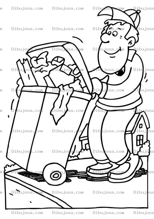 Dibujo para colorear Hombre De La Basura Para Pintar Y Colorear Hombre Basurero