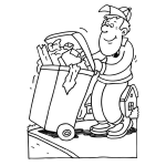 Dibujo para colorear Hombre De La Basura Para Pintar Y Colorear Hombre Basurero