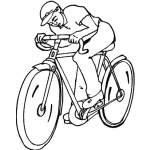 Dibujo para colorear Dibujo De Bicicletista Para Pintar Y Colorear Ciclista