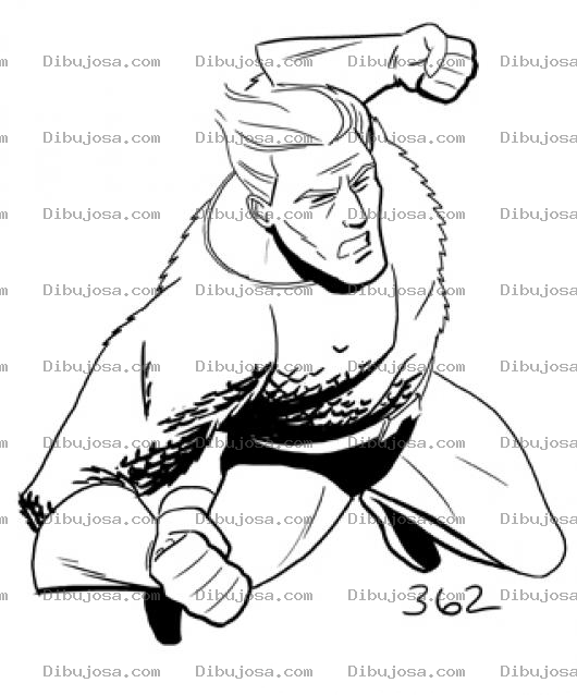 Dibujo para colorear Dibujo De Acuaman Para Pintar Y Colorear
