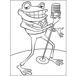 Dibujo para colorear Dibujo De Rana Cantante Para Pintar Y Colorear Al Sapo Cantor
