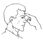 Dibujo para colorear Hombre Con Dedo En La Frente Para Pintar Y Colorear