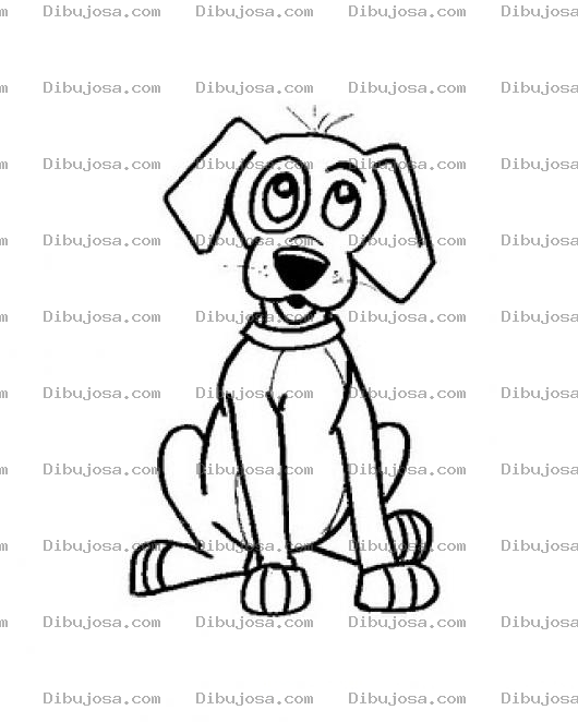 Dibujo para colorear Dibujo De Lindo Perrito Para Pintar Y Colorear