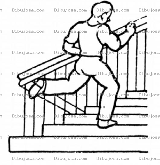 Dibujo para colorear Dibujo De Hombre Subiendo Gradas Corriendo Para Pintar Y Colorear