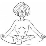 Dibujo para colorear Hombre Yoga Para Pintar Y Colorear