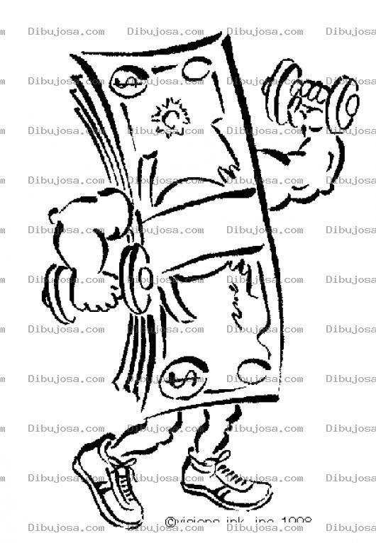 Dibujo para colorear Dinero Fuerte Para Pintar Y Colorear