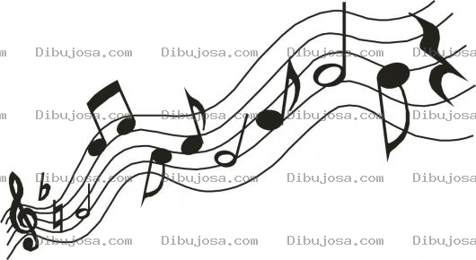 Dibujo para colorear Notas Musicales Para Pintar Y Colorear
