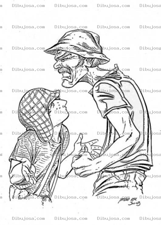 Dibujo para colorear El Chavo Y Don Ramo Para Pintar Y Colorear