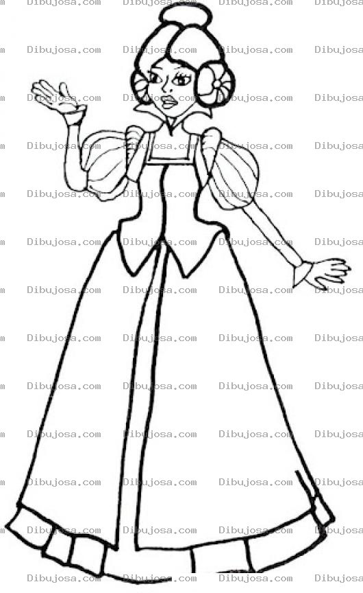 Dibujo para colorear Dulcinea Novia De Don Quijote Para Pintar Y Colorear