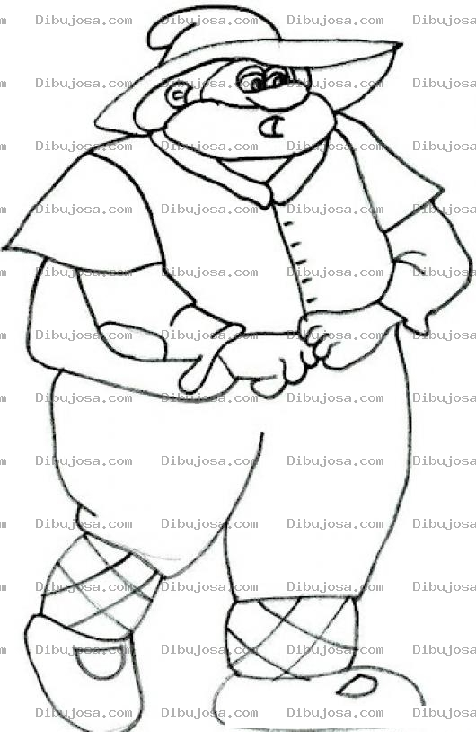 Dibujo para colorear Dibujo De Sancho Panza Para Pintar Y Colorear A Sancho Pansa
