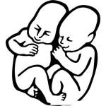 Dibujo para colorear Bebes Gemelos Para Pintar Y Colorear