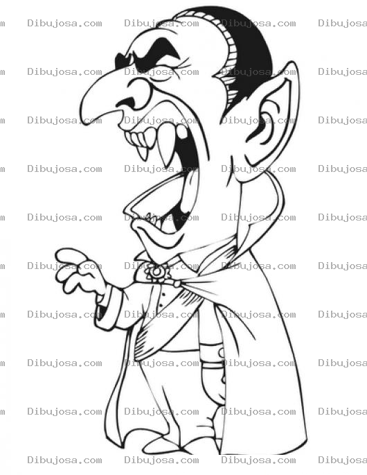 Dibujo para colorear Dibujo De Dracula Riendose Para Pintar Y Colorear