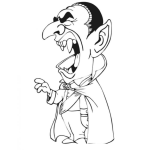 Dibujo para colorear Dibujo De Dracula Riendose Para Pintar Y Colorear