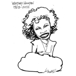 Dibujo para colorear Dibujo De Whitney Houston Para Pintar Y Colorear