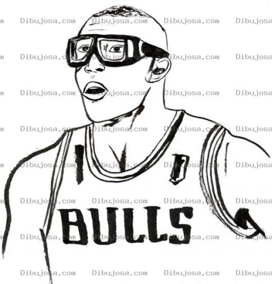 Dibujo para colorear Horacegrant.com Dibujo De Horace Grant Ex Jugador De Los Bulls De La Nba Para Pintar Y Colorear