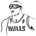 Dibujo para colorear Horacegrant.com Dibujo De Horace Grant Ex Jugador De Los Bulls De La Nba Para Pintar Y Colorear