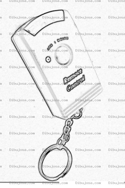 Dibujo para colorear Colorear Llavero Con Control De Alarma