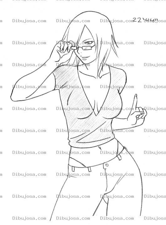Dibujo para colorear Dibujo De Chica Numero Uno Para Pintar Y Colorear