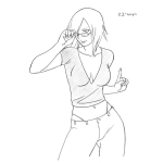 Dibujo para colorear Dibujo De Chica Numero Uno Para Pintar Y Colorear