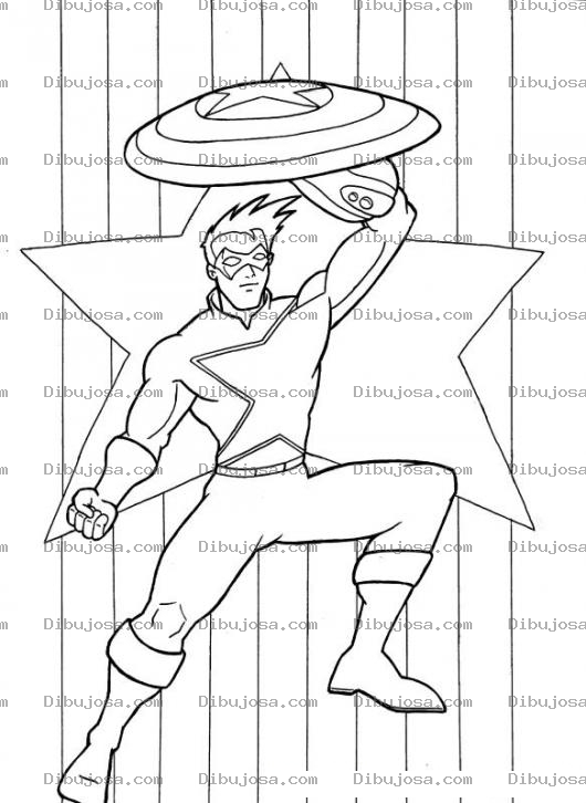 Dibujo para colorear Capitanamerica Dibujo Del Captain America Para Pintar Y Colorear