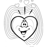 Dibujo para colorear Corazon Enamorado Para Pintar Y Colorear