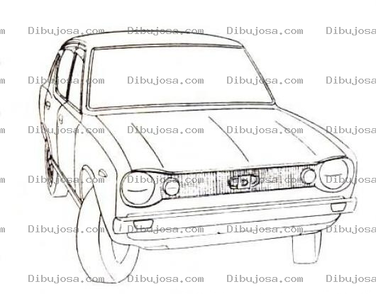 Dibujo para colorear Carrito Datsun Viejo Para Pintar Y Colorear