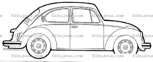 Dibujo para colorear Dibujo De Cucarachita Volkswagen Para Pintar Y Colorear